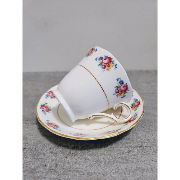 Vintage Colclough Tea Cup Rose Boarder Gold Gilt Shabby Chic Decor - Picture 8 of 10